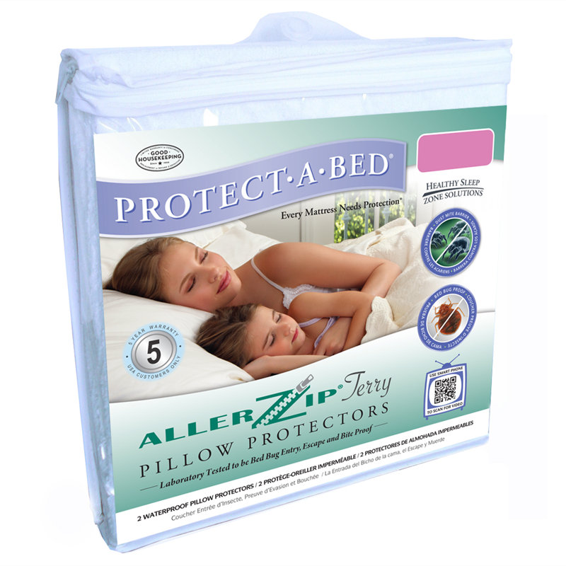 ProtectABed Aller Zip AntiAllergy & Bed Bug Proof Pillow Encasement